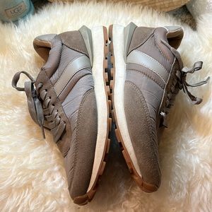 J/SLIDES NYC - khaki leather, suede & nylon sneakers, NWOT